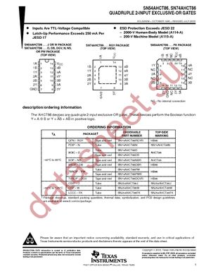 SN74AHCT86PWR datasheet  